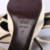 second hand Prada Fall/Winter 2000 Ivory Leather Pointed-Toe Slingback Pumps
