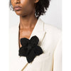 Secondhand Chanel Black Knitted Camélia Brooch - '90s