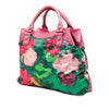 Balenciaga Lambskin and Satin Floral Print Motocross Giant 21 Brief Satchel Secondhand