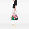 Balenciaga Lambskin and Satin Floral Print Motocross Giant 21 Brief Satchel Secondhand