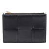 Bottega Veneta Leather Maxi Intrecciato Cassette Zip Coin Pouch Secondhand