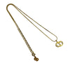 Dior Gold Plated Strass CD Logo Pendant Necklace Secondhand
