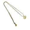 Dior Gold Plated Strass CD Logo Pendant Necklace Secondhand