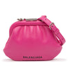 Balenciaga Mini Grained Calfskin Cloud Coin Purse On Strap Secondhand