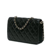 Chanel CC Quilted Crackled Patent Pearl Strap Wallet On Chain Secondhand