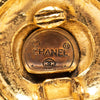 Chanel Gold Plated Rhinestone Rope Border Clip On Earrings Secondhand