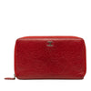 Chanel Embossed Lambskin Camellia Zip Around Long Wallet Secondhand