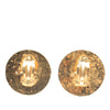 Chanel Gold Plated CC Round Clip On Earrings Secondhand