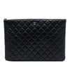 Chanel Large Quilted Lambskin O Case Clutch Secondhand
