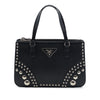 Prada Saffiano Lux Studded Double Zip Tote Secondhand