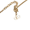 Dior Gold Plated CD Logo Water Drop Shape Pendant Necklace Secondhand