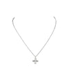 Bvlgari Croce Pendant Necklace 18K White Gold and Pave Diamonds
