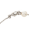 Chanel Silver Plated CC Rhinestones Pendant Necklace Secondhand
