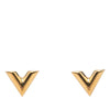 Louis Vuitton Gold Plated Essential V Stud Earrings Secondhand