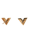 Louis Vuitton Gold Plated Essential V Stud Earrings Secondhand