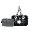 Prada Perforated Leather City Fori Chain Handbag Secondhand