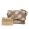Burberry Embossed Grain Check Leather Langley Crossbody Secondhand