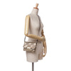 Burberry Embossed Grain Check Leather Langley Crossbody Secondhand