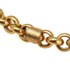 Chanel CC Gold Plated Diamond Cut Pendant Necklace Secondhand