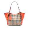 Burberry Small Haymarket Check Canvas and Leather Canterbury Tote Secondhand