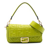 Fendi Zucca Embossed Leather Baguette Satchel Secondhand