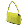 Fendi Zucca Embossed Leather Baguette Satchel Secondhand