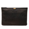Chanel Large Chevron Iridescent Caviar Boy O Case Clutch Secondhand