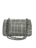 Chanel Vintage Classic Double Flap Bag Quilted Tweed with Sequins