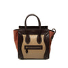 Celine Micro Tricolor Calfskin and Suede Luggage Tote Secondhand