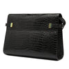 Saint Laurent Medium Shiny Croc Embossed Manhattan Shoulder Bag Secondhand
