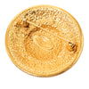 Chanel Gold Plated Round Brooch Secondhand