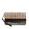 Secondhand Burberry Haymarket Check Coated Canvas Adeline Fold over Clutch