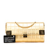 Chanel CC Choco Bar Metallic Lambskin Flap Secondhand