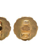 Chanel CC Gold Plated Resin Round Clip On Earrings Secondhand