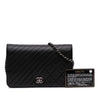 Secondhand Chanel Lambskin Coco Boy Wallet On Chain