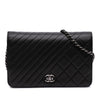 Secondhand Chanel Lambskin Coco Boy Wallet On Chain