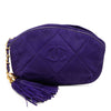 Chanel CC Suede Tassel Clutch Secondhand