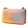 Chanel Old Medium Quilted Caviar Rainbow Boy Flap Secondhand