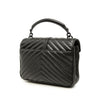 Saint Laurent Medium Chevron Sheepskin Monogram Monochrome College Bag Secondhand