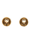 Secondhand Chanel CC Gold Plated Round Clip on Earrings