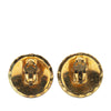Secondhand Chanel Gold Plated CC Quilted Clip On Earrings