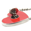 Chanel CC Silver Plated Enamel Heart and Clover Charm Pendant Necklace Secondhand