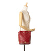 Secondhand Chanel Paris Cosmopolite Medium Chevron Lambskin Bucket Bag