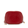 Secondhand Chanel Paris Cosmopolite Medium Chevron Lambskin Bucket Bag