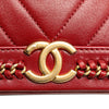 Secondhand Chanel Paris Cosmopolite Medium Chevron Lambskin Bucket Bag