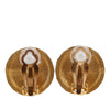 Chanel CC Gold Plated Flower Clip On Earrings Secondhand