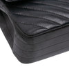 Chanel Medium Classic Chevron Lambskin So Black Double Flap Secondhand