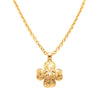 Chanel Gold Plated CC Clover Pendant Necklace Secondhand