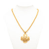Chanel Gold Plated CC Clover Pendant Necklace Secondhand