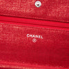 Chanel CC Quilted Metallic Fabric Wallet On Chain Secondhand